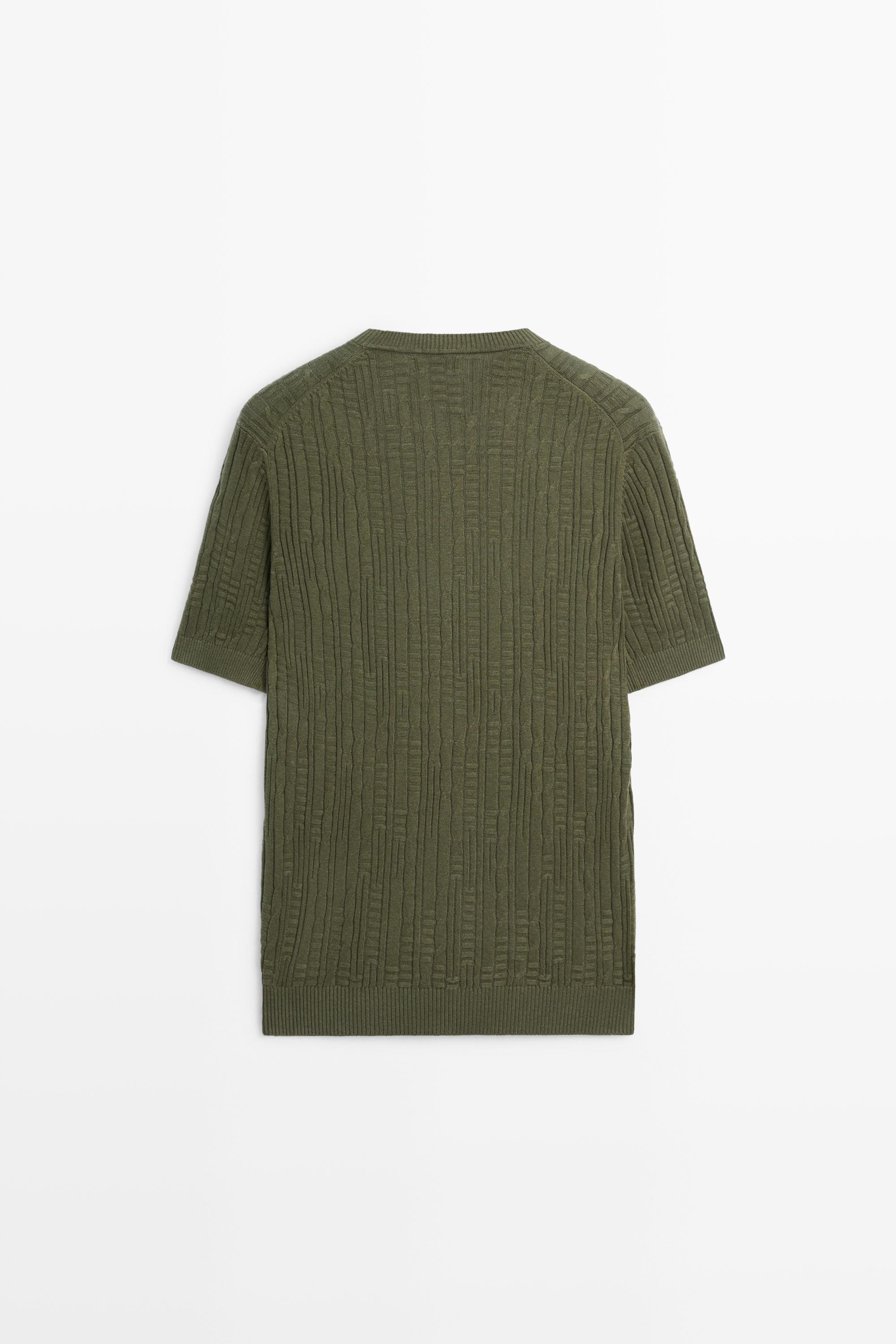 Cotton blend knit sweater